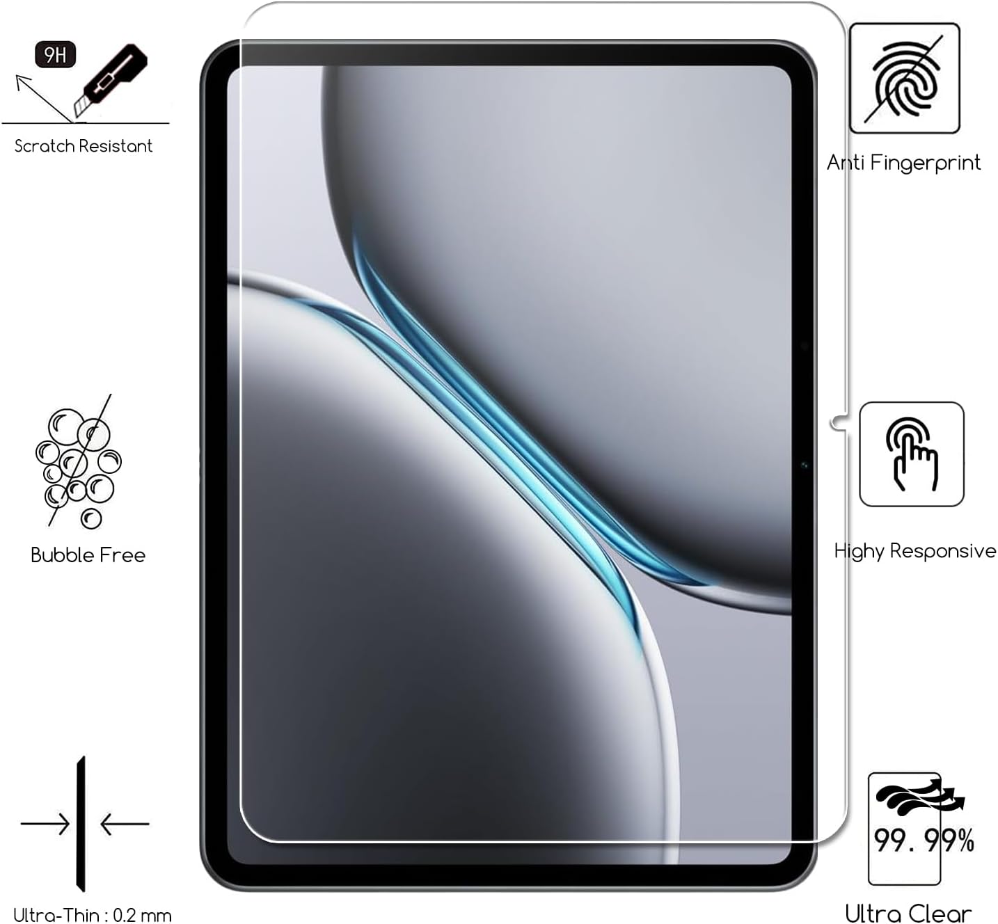 Protector de pantalla de vidri - Oneplus Tablet Accessories reseña y precio