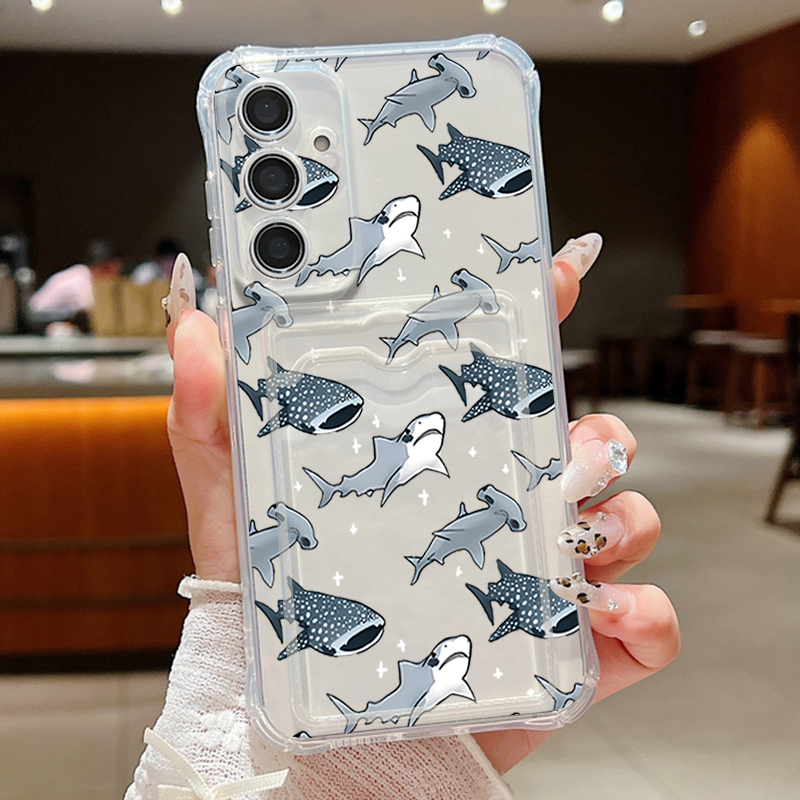 Funda con diseño de tiburones  - Samsung Galaxy A55 reseña y precio